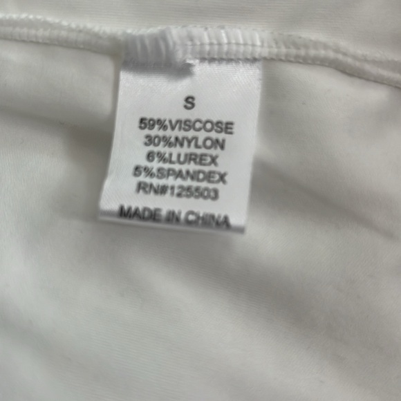 🎉HP🎉Torn by Ronny Kobo stretch metallic/white dress - Picture 7 of 7